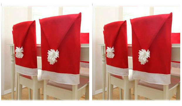 Decoração de cadeiras para o natal Decoração de cadeiras para o natal