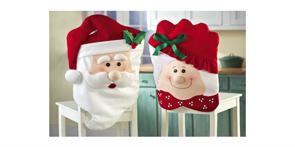 Decoração de cadeiras para o natal Decoração de cadeiras para o natal