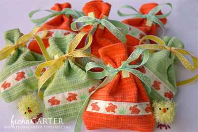 Sacolinhas de tecido para Páscoa são lindas e agradam a todos (Foto: fionacarter.typepad.com)