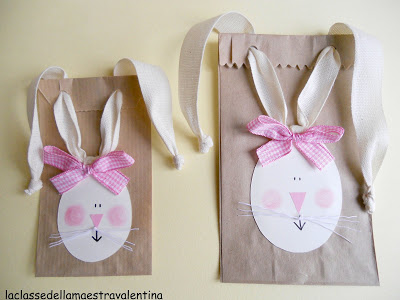 Você também pode vender esta ideia simples para decorar sacolinha para Páscoa, que é muito linda (Foto: laclassedellamaestravalentina.blogspot.com.br)