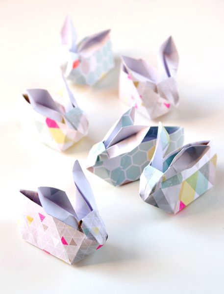 Minicestinha de Páscoa de origami é linda e fofa (Foto: gatheringbeauty.com)