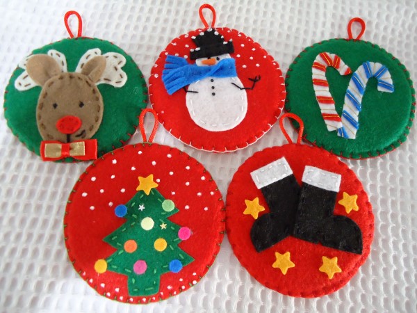 ideias de artesanatos natalinos com feltro