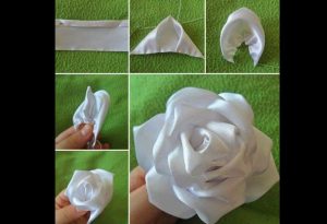 flores com tecido como fazer