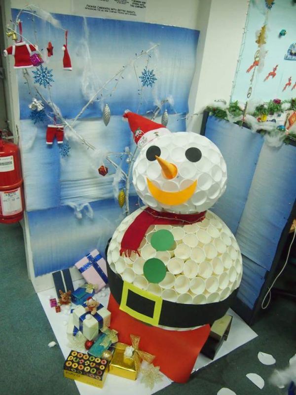 boneco de neve decorado