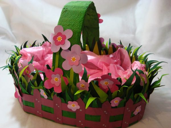 cesta de pascoa flores 