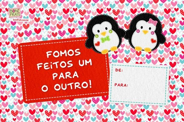 cartão com mensagem dia dos namorados