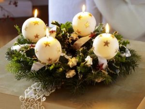 velas enfeitadas para o natal