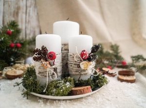 velas decoradas para o natal