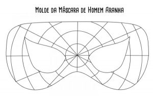 molde mascara homem aranha