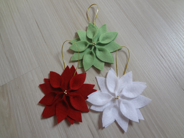 flor de natal de feltro