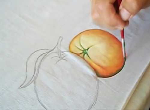 pintura no tecido simples