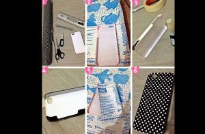 case de celular papel contact