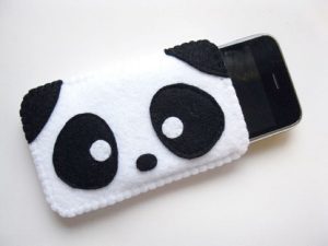 case de celular panda