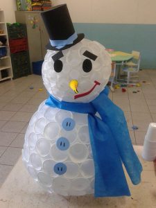 boneco de neve cachecol