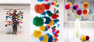 pompom com lã decoração