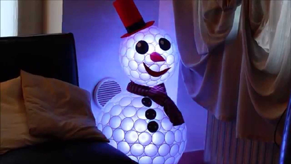 boneco de neve com psica pisca 