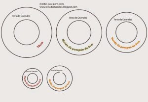 pompom com lã molde