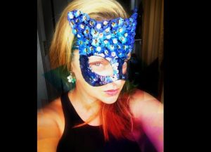 mascara de carnaval mulher gato