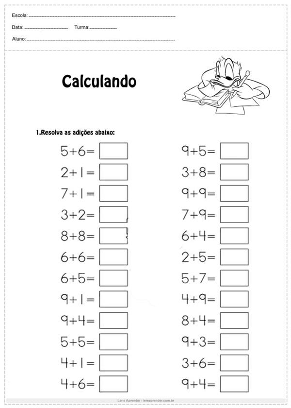Atividades de matemática 2 ano para imprimir